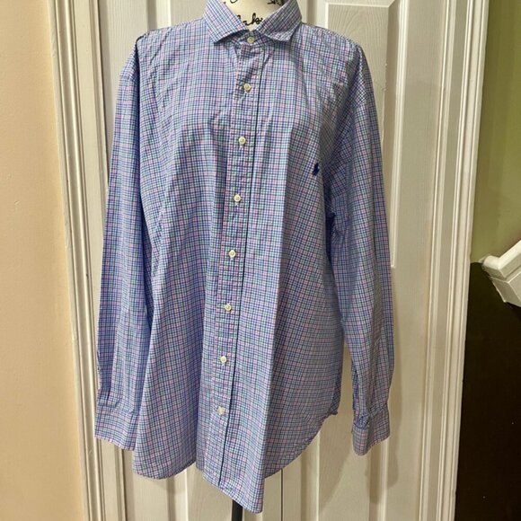 POLO RALPH LAUREN BUTTON DOWN LONG SLEEVE SHIRT XXL 100%COTTON - Picture 13 of 14